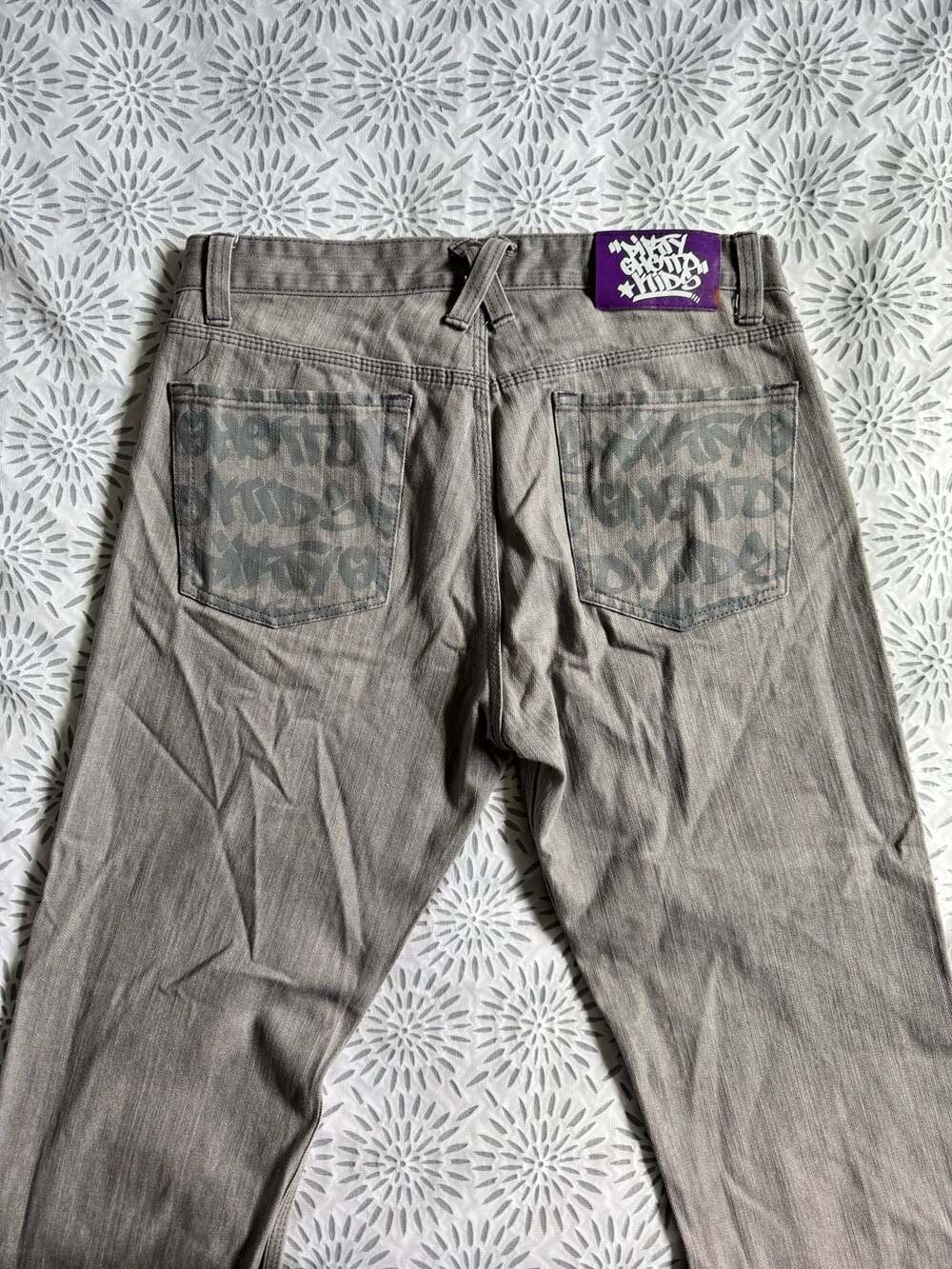 DGK Dirty Ghetto Kids Grey Graffiti Print Denim Jeans Men’s 34